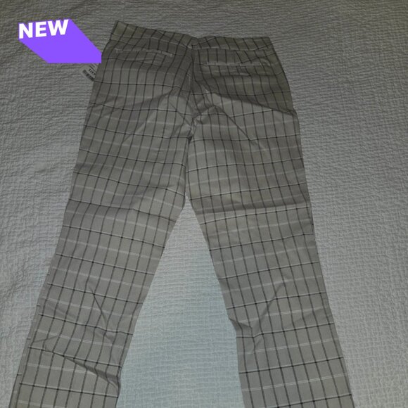 ✨ DEREK LAM 10 CROSBY | Dress pants plaid flat front straight leg career - Picture 4 of 6